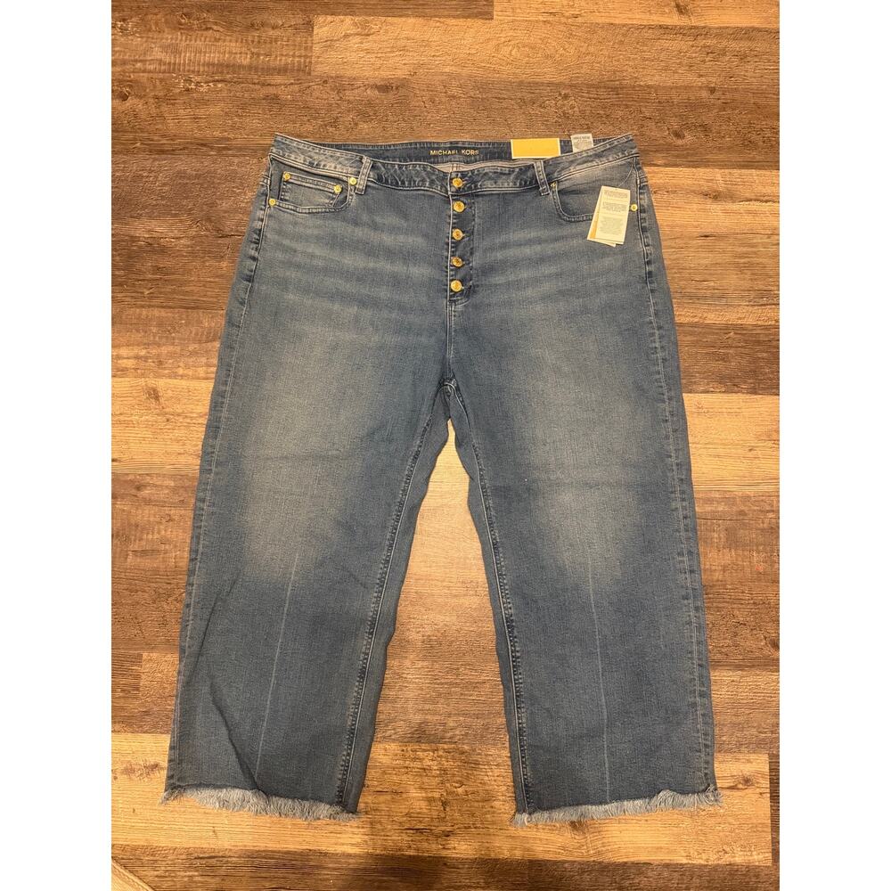 Michael Kors Selma Cropped Flare Jeans Size 22W New With TAG - Picture 2 of 10